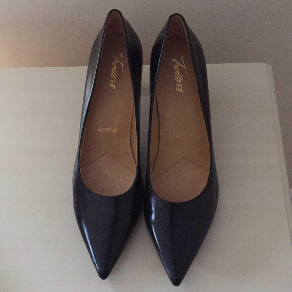 Black leather 3” heel